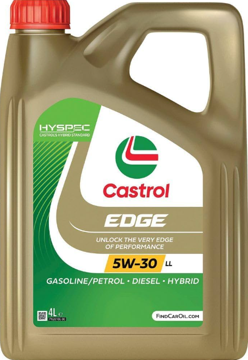 Envase de aceite CASTROL CASTROL EDGE 5W30 LL TITANIUM DEXOS 1 FULL SINTETICO - GL 4LT grado 5W30 - Lubricentro Piloto